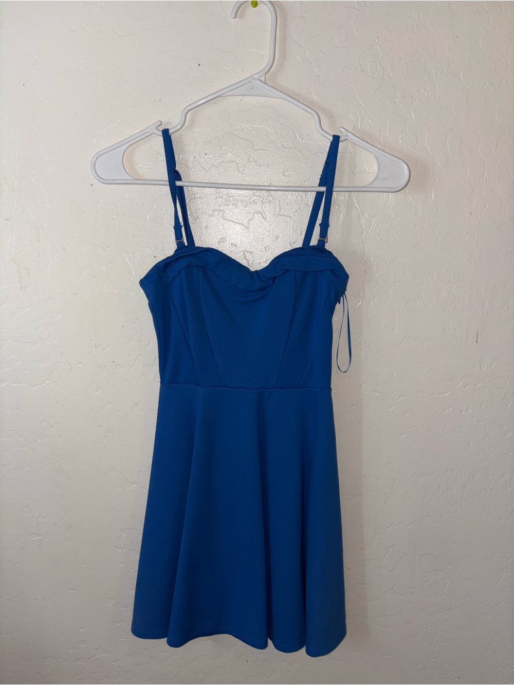 Hollister Cobalt Blue Sweetheart Neck Mini Dress